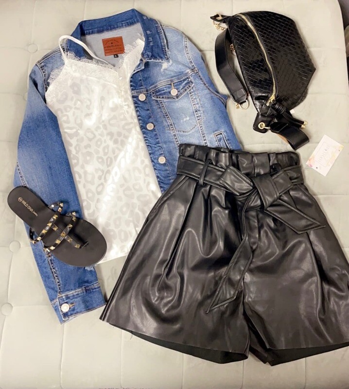 Zenana Faux Leather Shorts