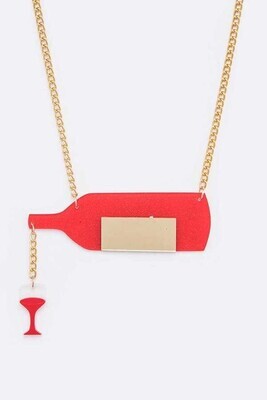 pour some wine on me necklace