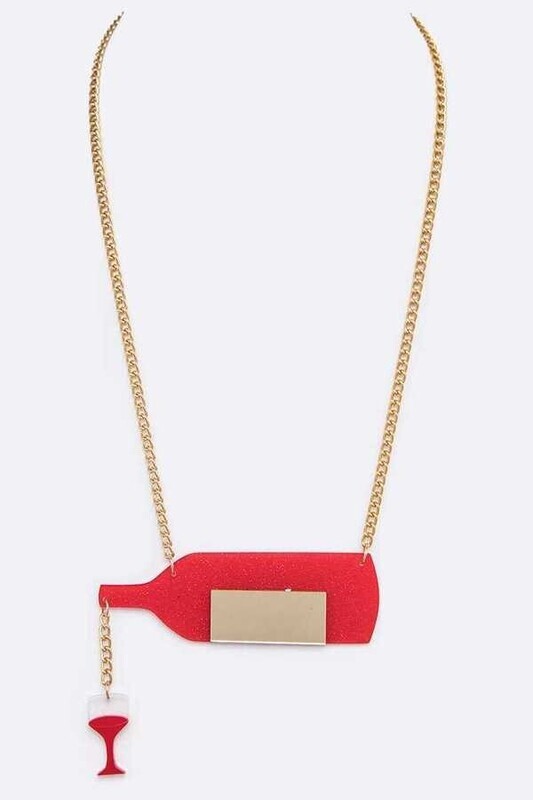 pour some wine on me necklace