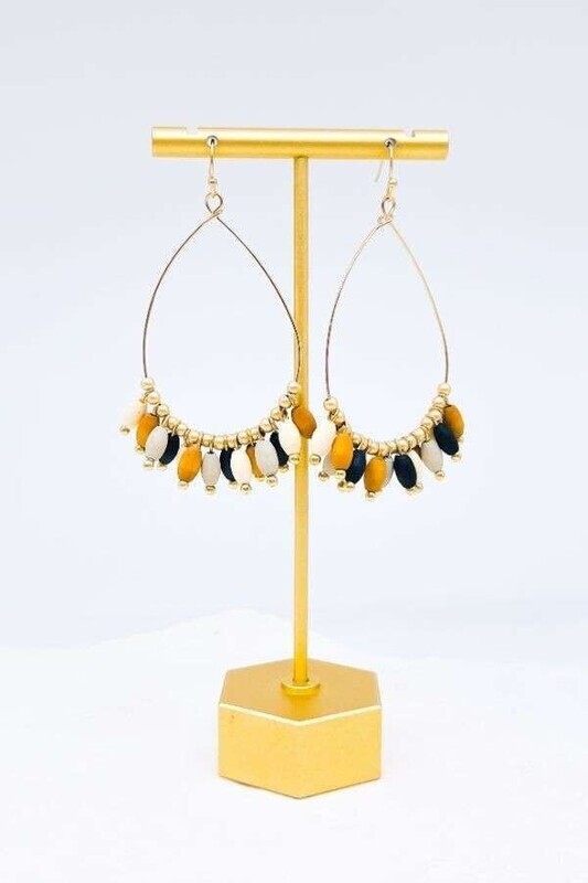 Teardrop Wooden Earrings