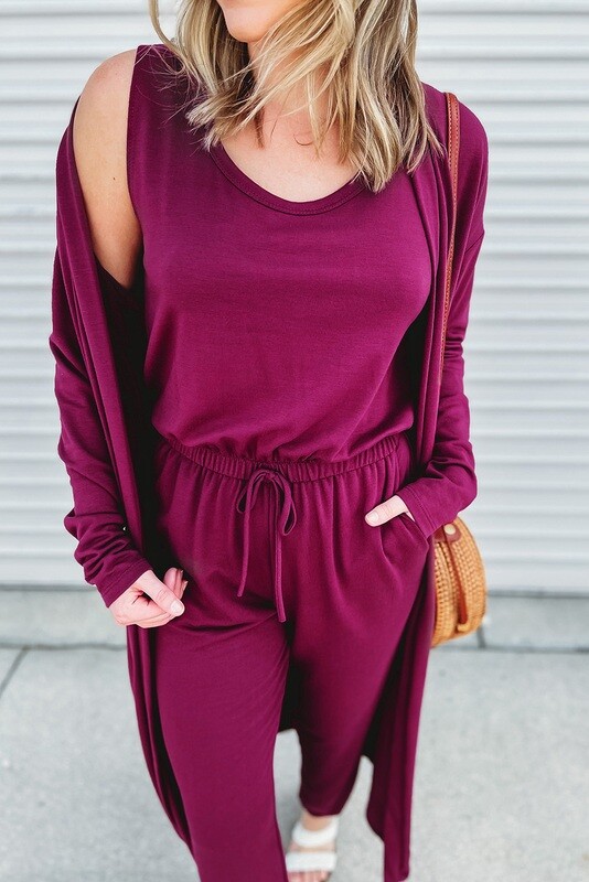 Jumpsuit and Duster Set