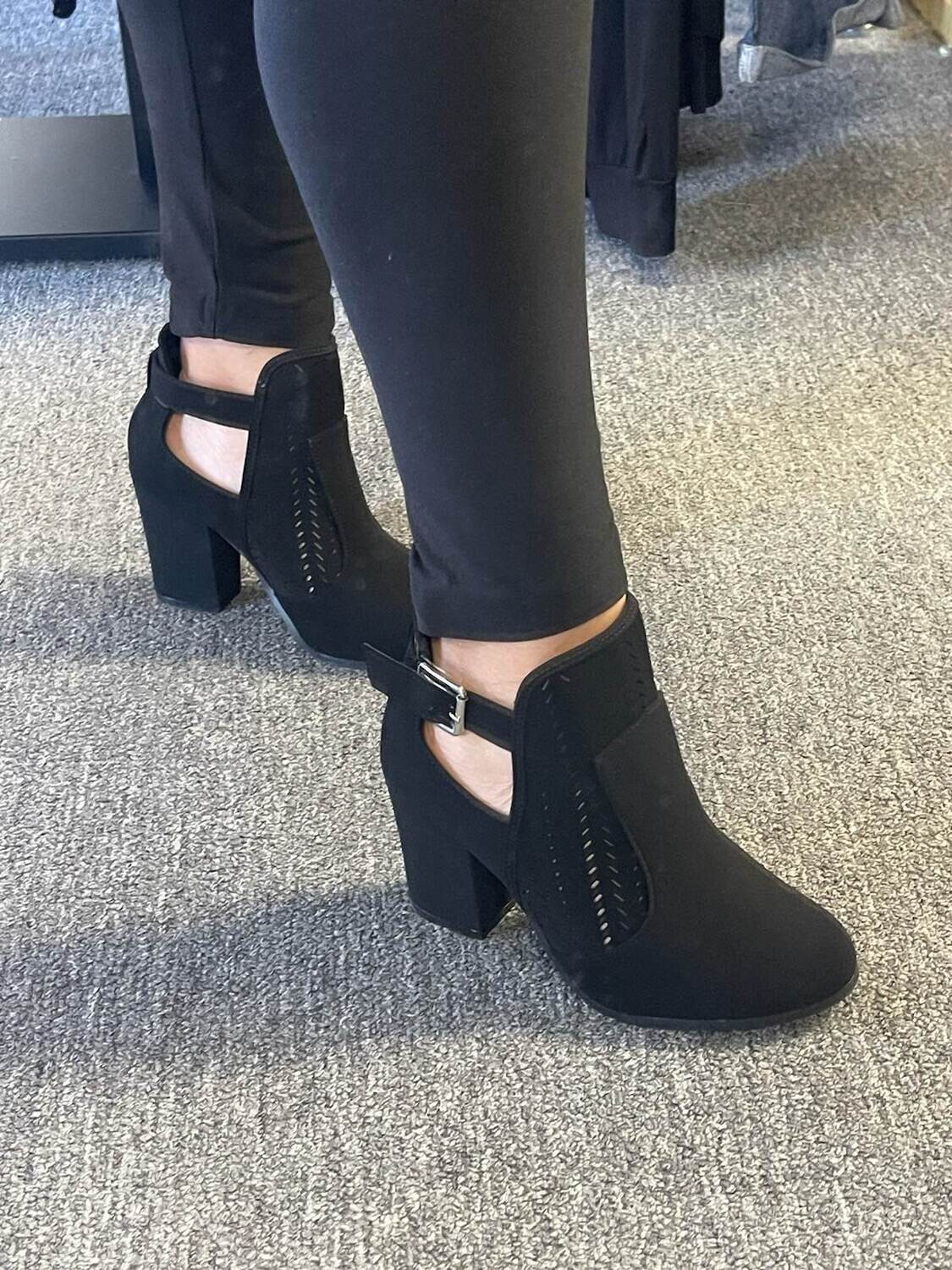Ankle High Booties with strap