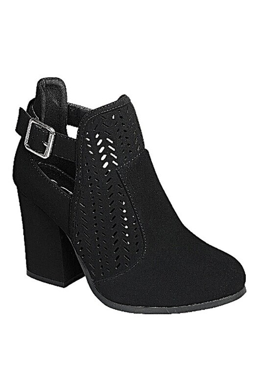 Ankle High Booties with strap