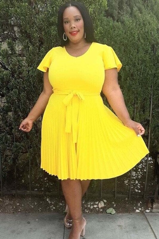 Crepe Pleated with belt