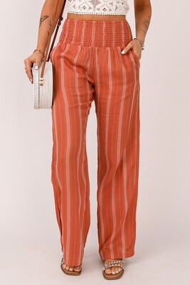 Orange Striped Pants
