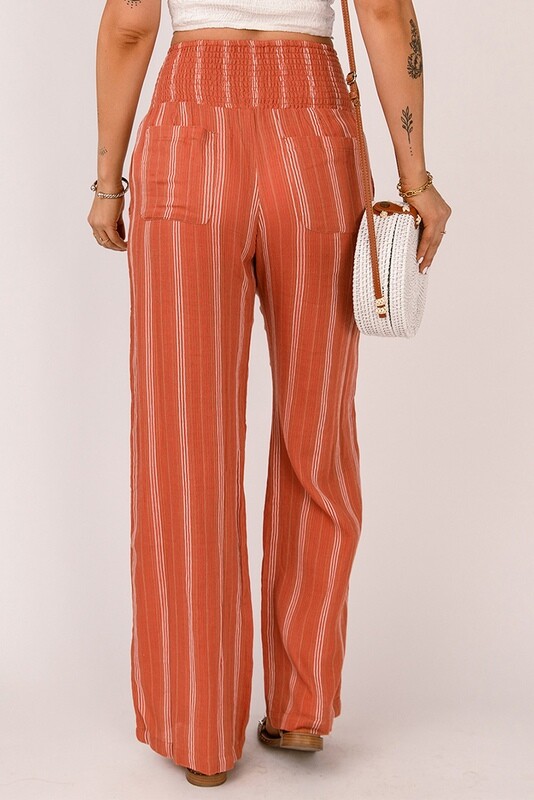 Orange Striped Pants