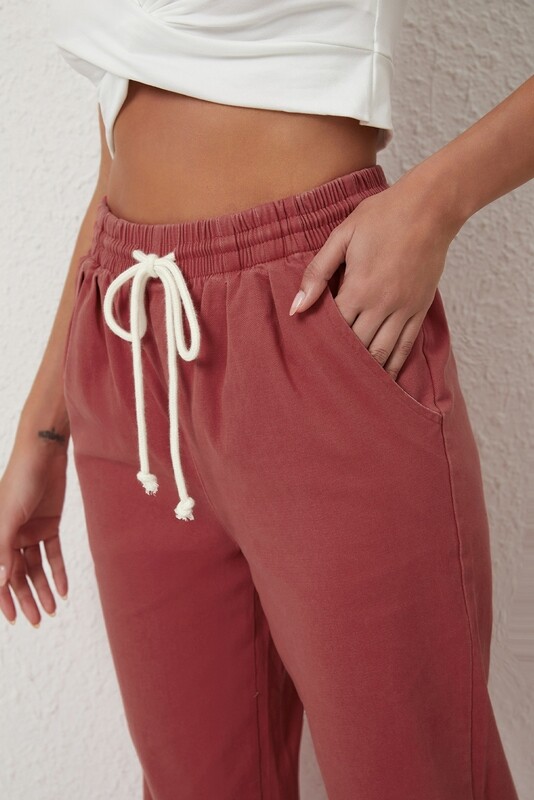 Red Drawstring Pants