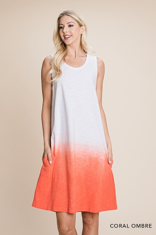 Ombre Casual Shift Dress