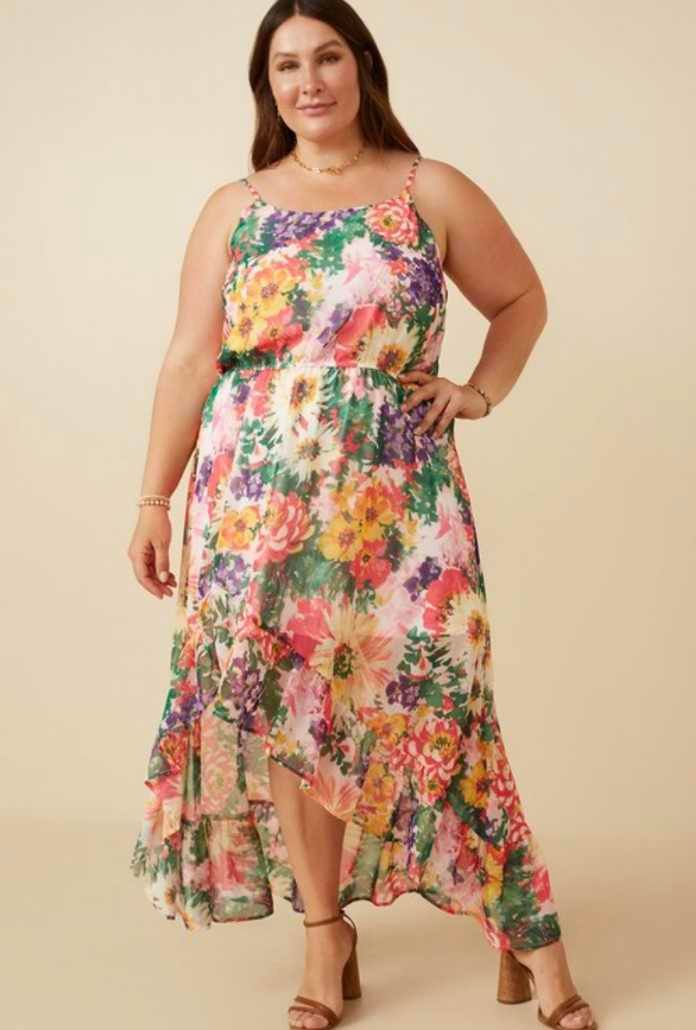 Floral Ruffle Hem Dress