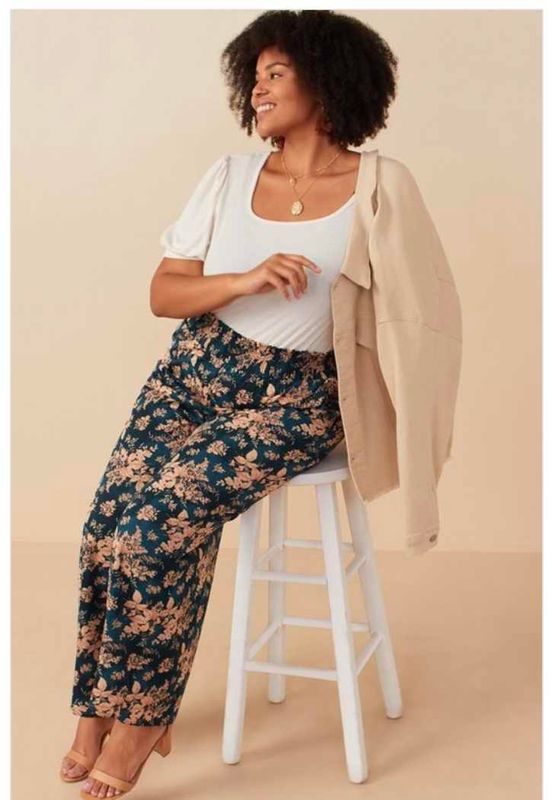 Antique Wide Leg Floral Pants