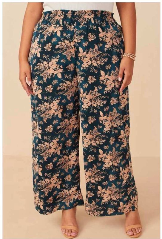 Antique Wide Leg Floral Pants