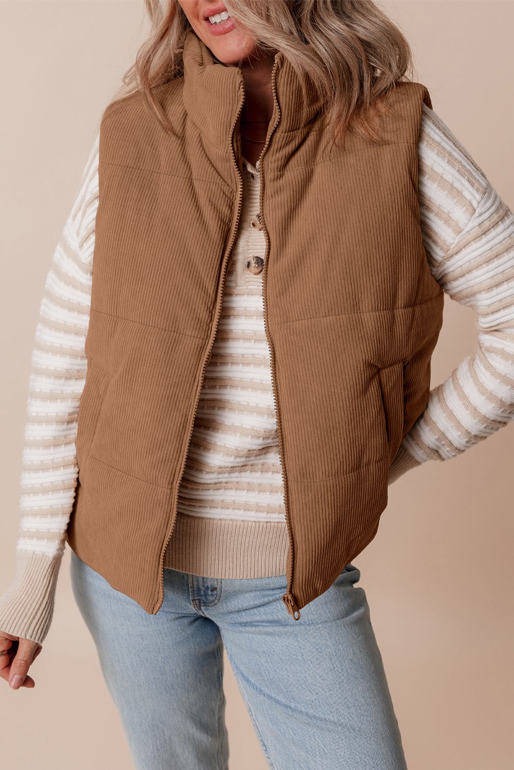 Brown Corduroy Vest