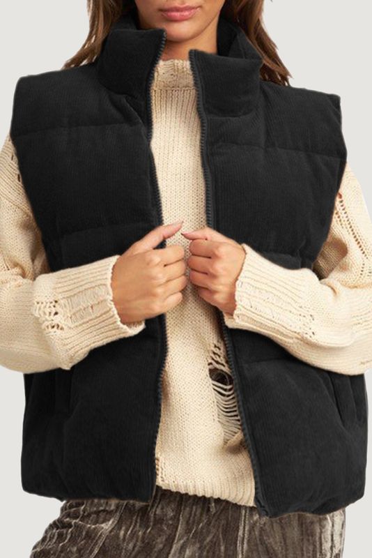 Black Corduroy Vest