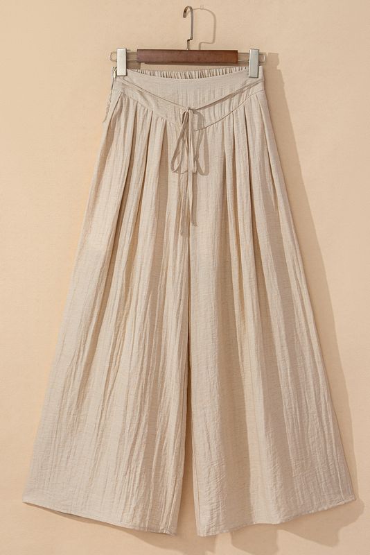 Beige Drawstring Pants
