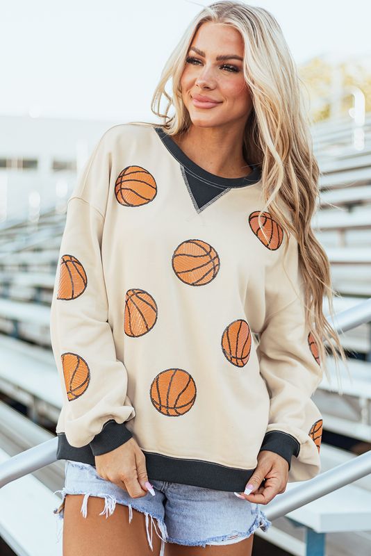 Sequin Basketball Sweatshirt