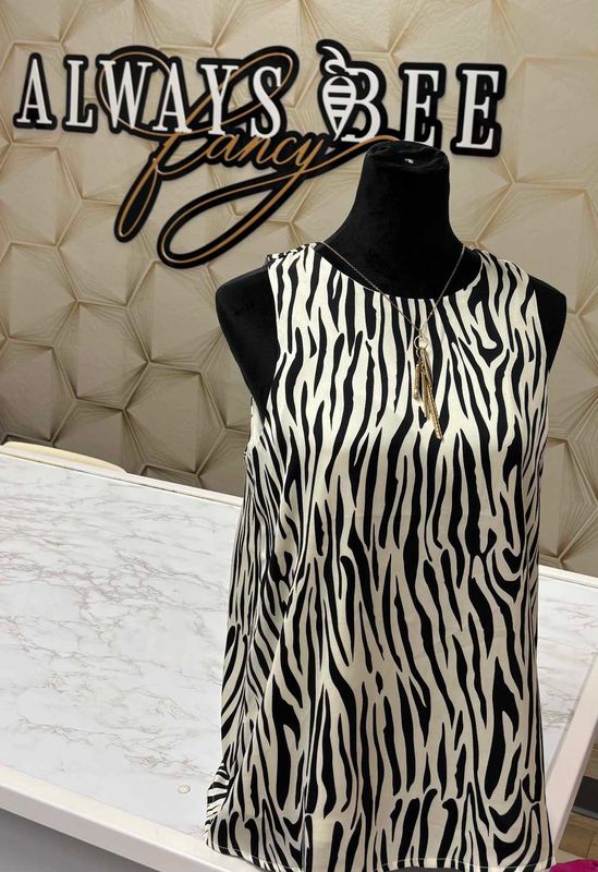 Zebra Print Tank Top