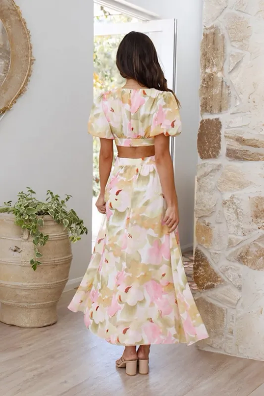 Hollow out V Neck Dress