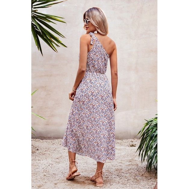 One Shoulder Floral Dress