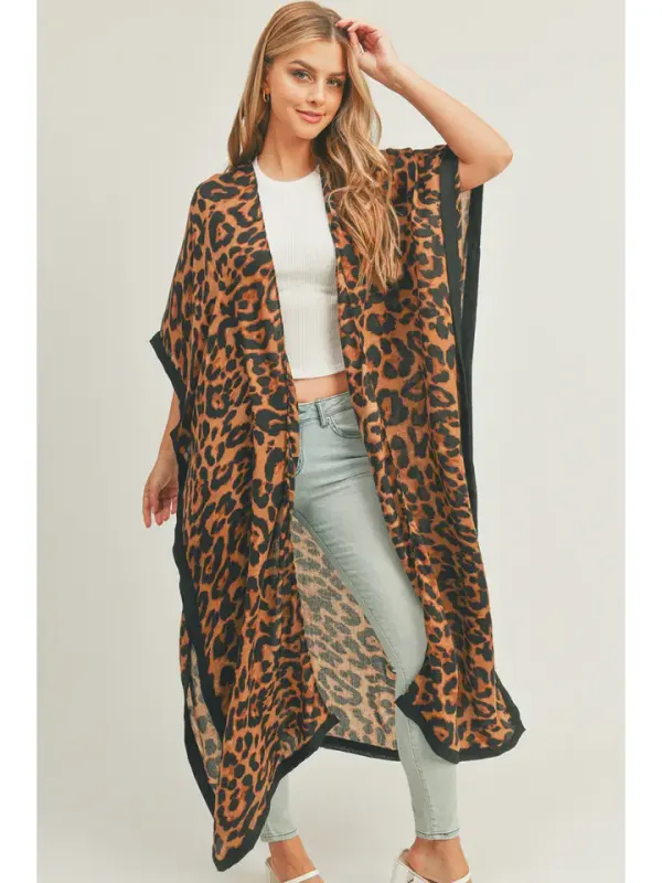 Leopard Print Kimono