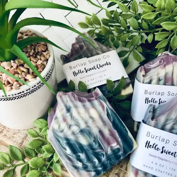 Handcrafted Soap -Sweet Raspberry + Coconut