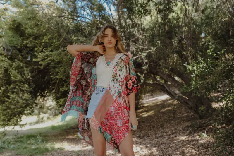 Spring & Summer Floral Patchwork Kimono