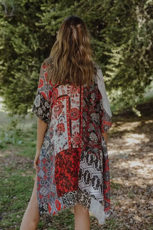 Spring & Summer Floral Patchwork Kimono