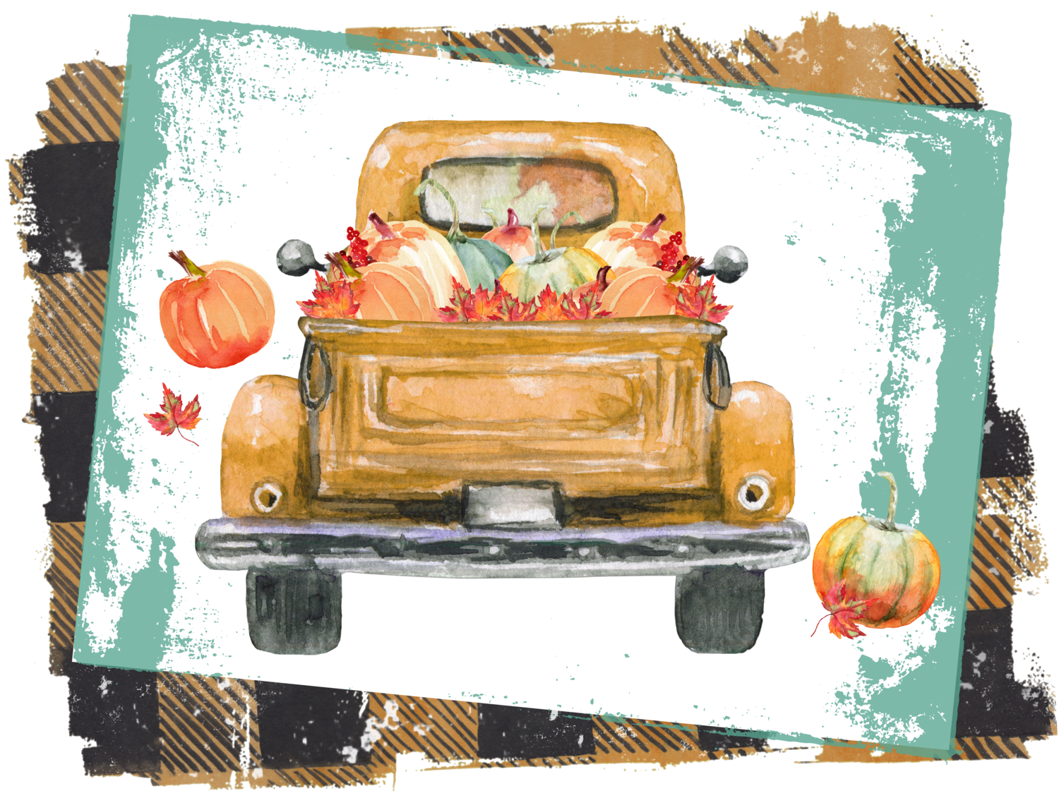 Harvest Truck Sublimation Print