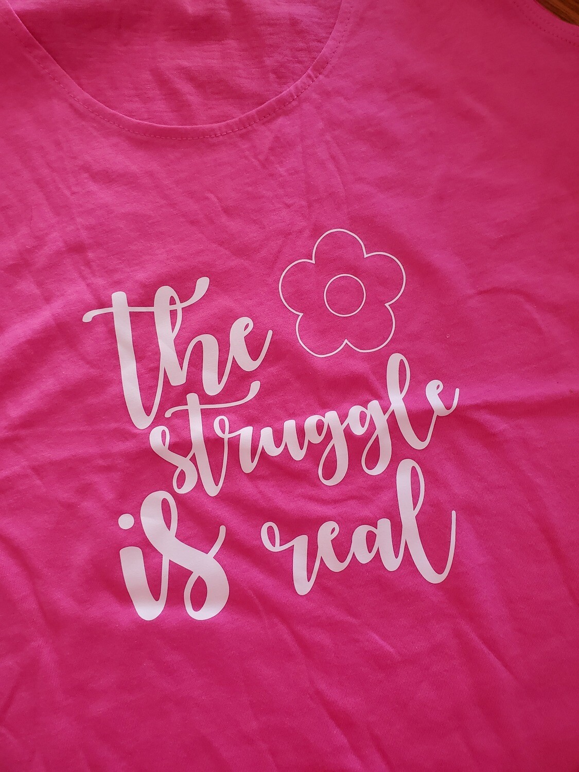 The Struggle is Real - Pink Tank Top