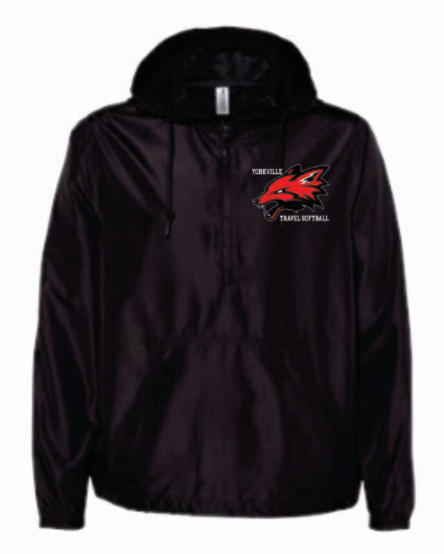 Independent Trading Co. - Unisex Lightweight Quarter-Zip Windbreaker Pullover Jacket - W/EMBROIDERY