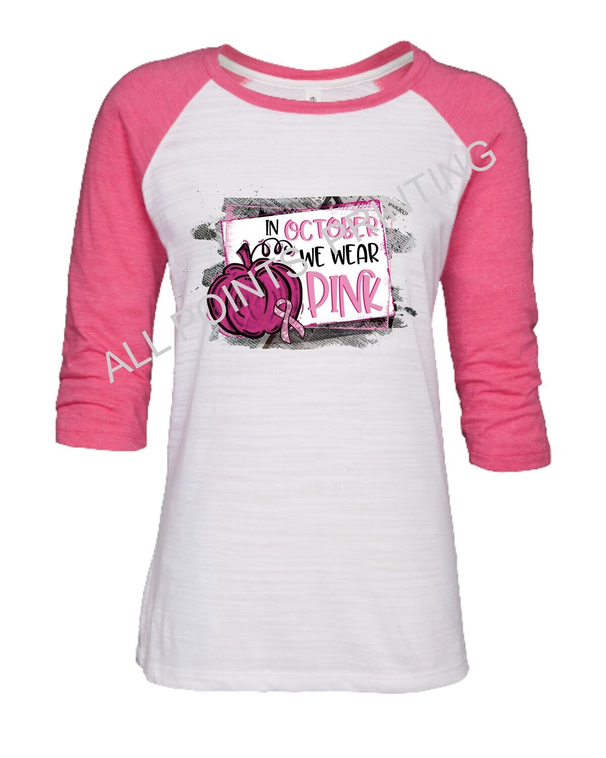Ladies Vintage Triblend Raglan Baseball Tee