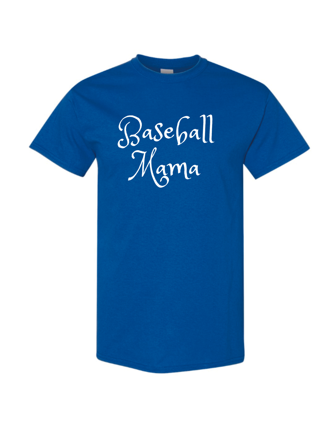 Baseball Mama T-Shirt with White Lettering