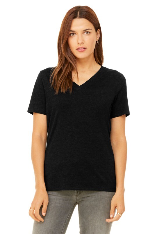 LADIES Relaxed Heather V-Neck Tee