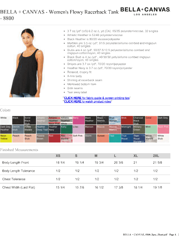 BELLA+CANVAS® Women's Flowy Racerback Tank