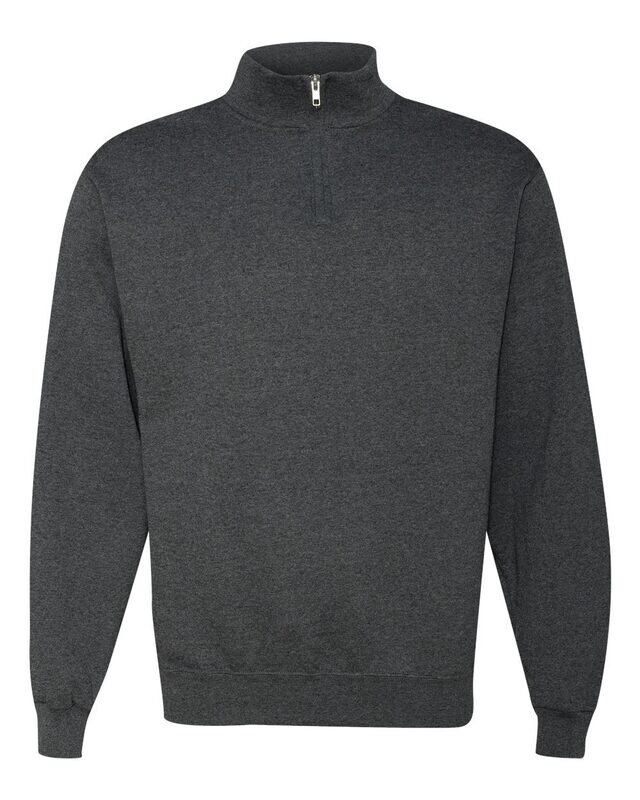 Unisex Quarter-Zip Cadet Collar Sweatshirt - Embroidered