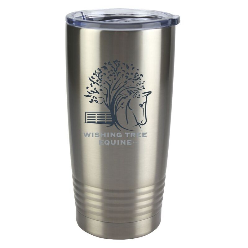 Steel Tumbler - 20oz - Ringed Base - Silver