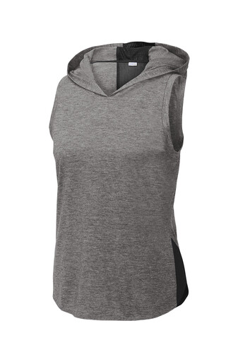 Sport-Tek ® Ladies PosiCharge ® Tri-Blend Wicking Draft Hoodie Tank