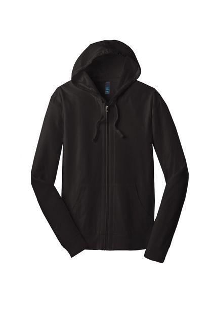District® Jersey Full-Zip Hoodie Front Print Only
