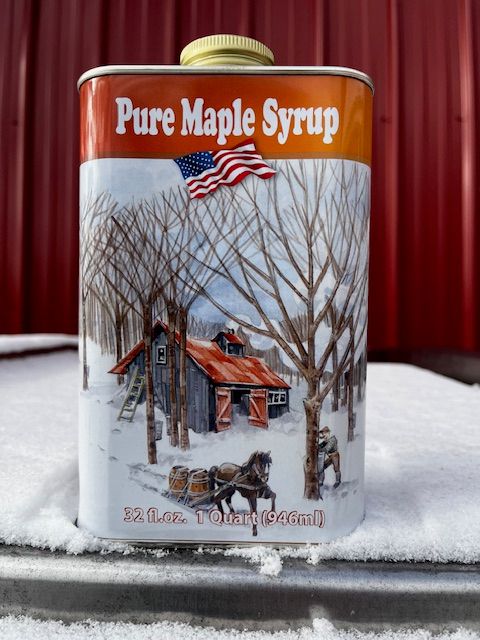 Tin Quart Maple Syrup