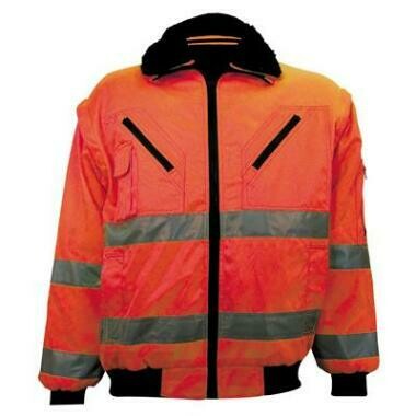 Pilotjack Fluor Oranje + Reflectiestrepen (3 maten) Pilotjack Fluor Oranje + Reflectiestrepen (3 maten)