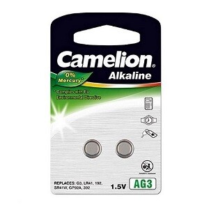 CAMELION 2X KNOOPCEL 1,5V D392/ LR41/ AG3 CAMELION 2X KNOOPCEL 1,5V D392/ LR41/ AG3