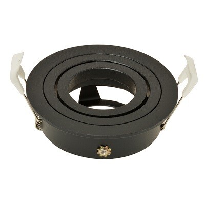 NOVA INBOUWSPOT ROND KANTELBAAR MAT ZWART NOVA INBOUWSPOT ROND KANTELBAAR MAT ZWART