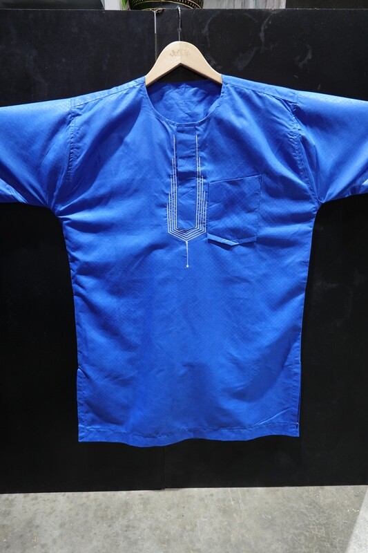 Men Two Piece Set - Solid Color Brocade
