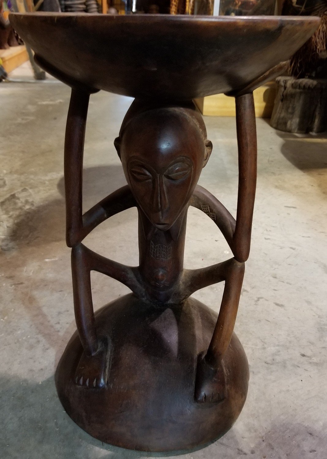 Wooden Ajere - Skinny Man Stool