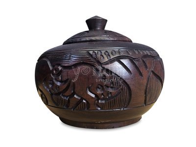 Wooden Pot with Lid - Small