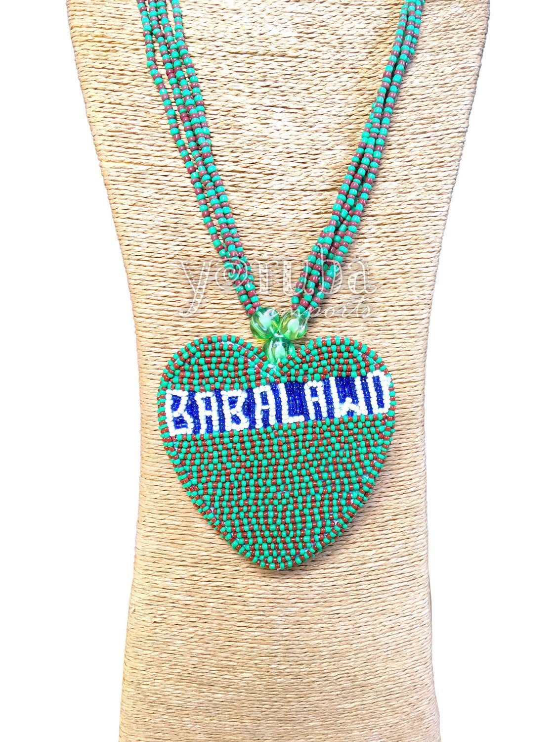 Bead Orisa Medallion Necklace, Orisha: Babalawo