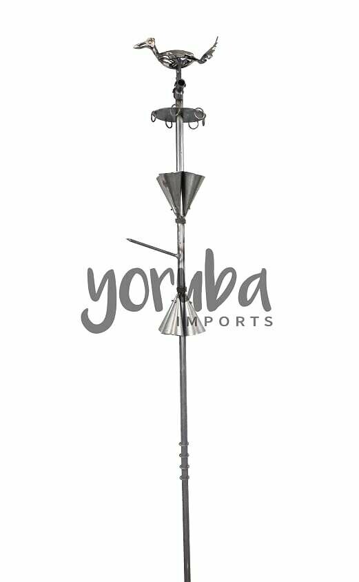 Metal Orisa Staff - Opa Osun