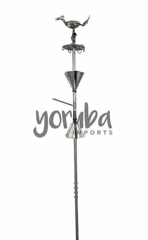 Metal Orisa Staff - Opa Osun