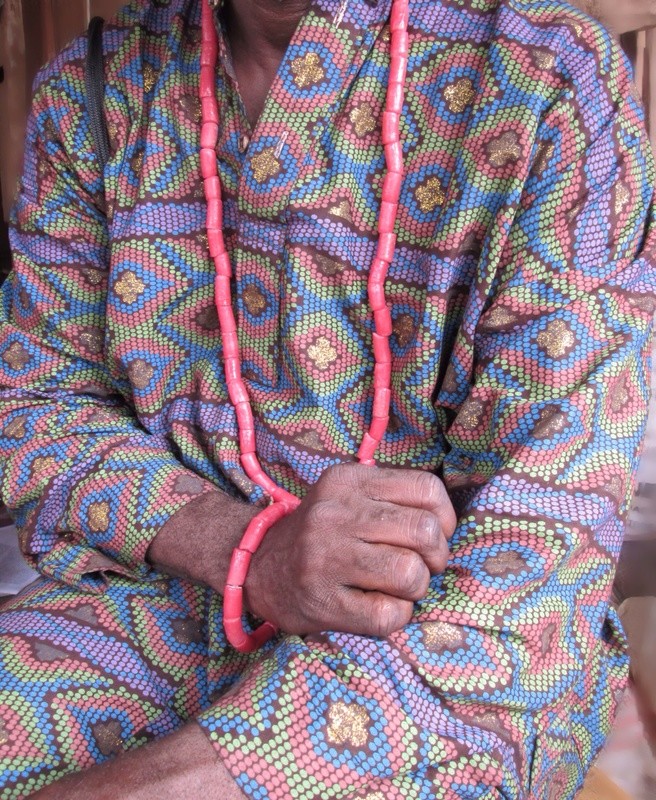 Bead Necklace and Bracelet Set - Handmade Large Glass Bead