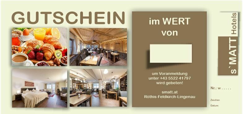 Gutschein (alle Leistungen) über 50.- Euro im sMatt3
