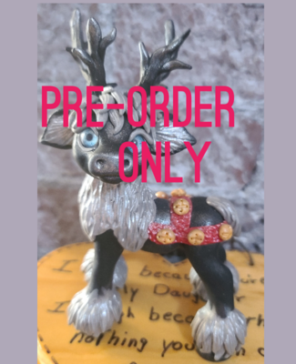 PRE-ORDER ----BLACK/SILVER reindeer